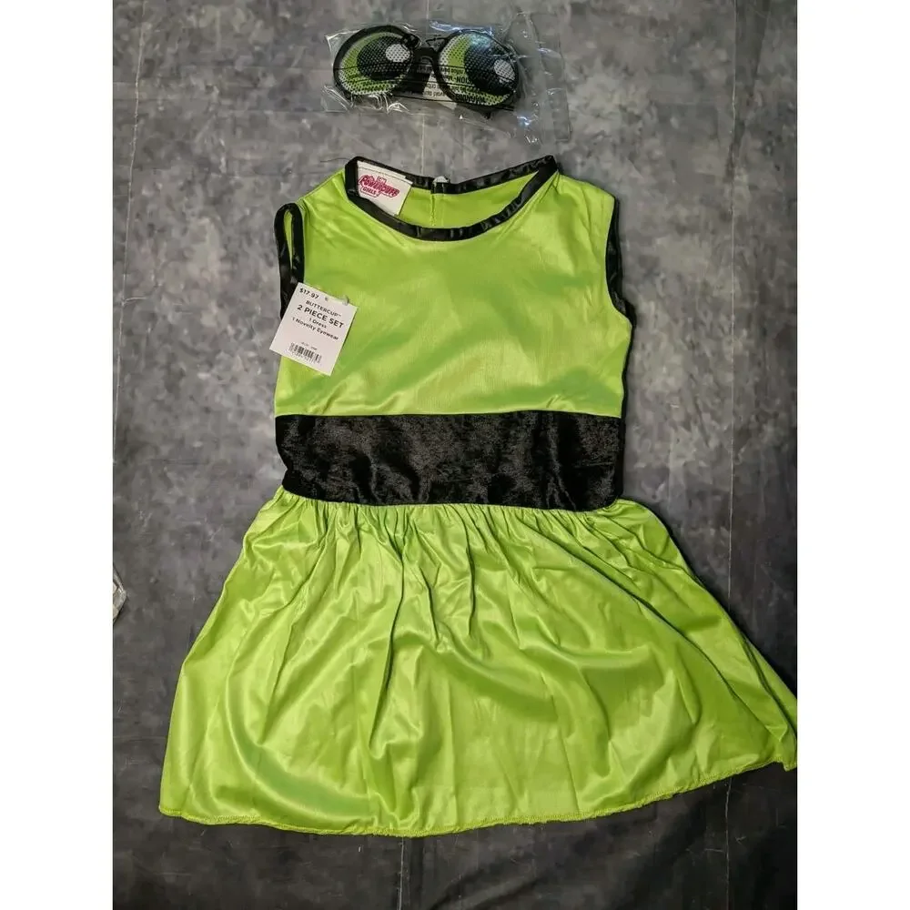 NEW! The Powerpuff Girls Buttercup Girls Halloween Costume S 6/6X - Picture 10 of 12